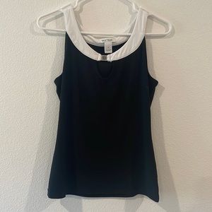 White House, Black Market size S black blouse sleeveless -  like new con…